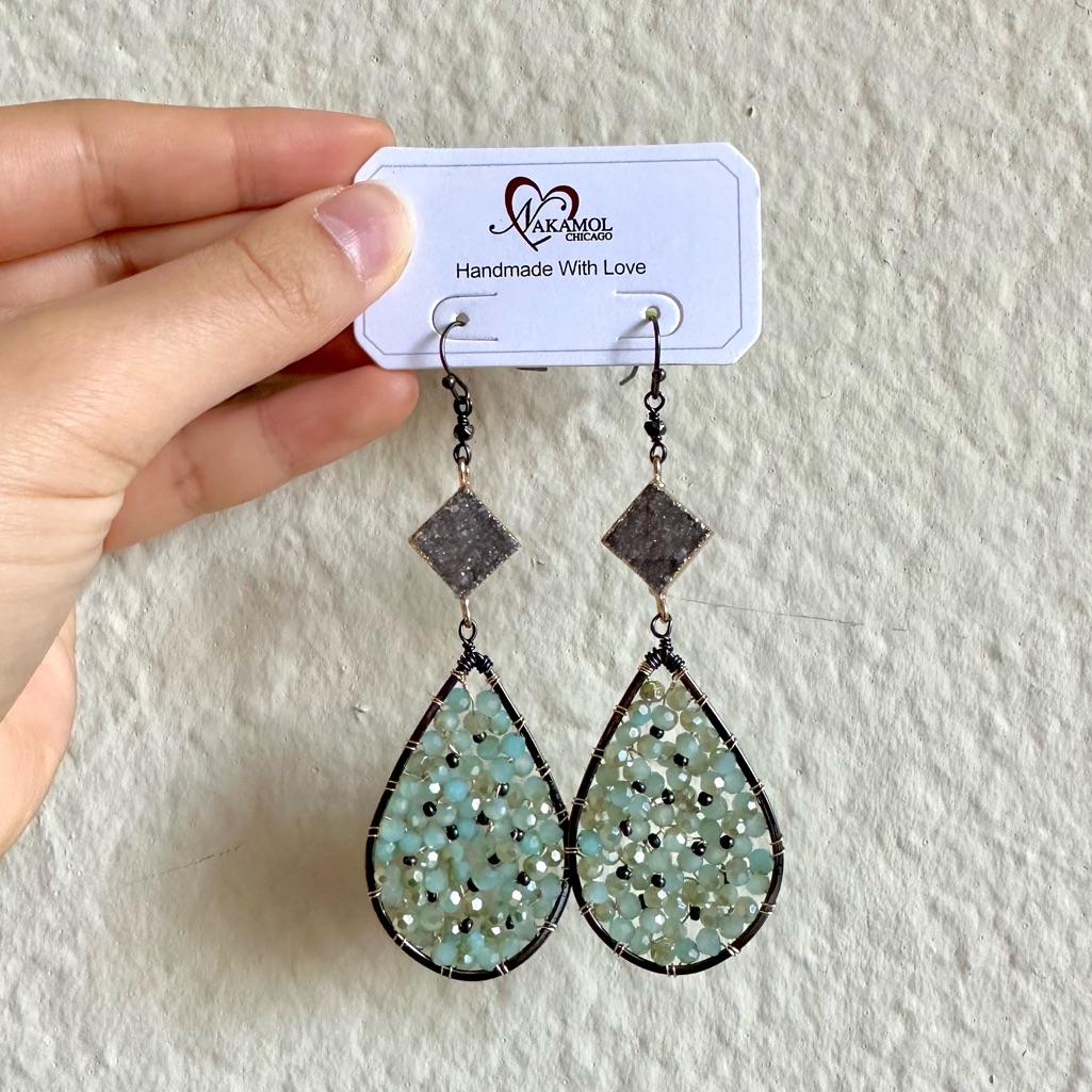 Nakamol - Two Tiered Teardrop Earrings 30$